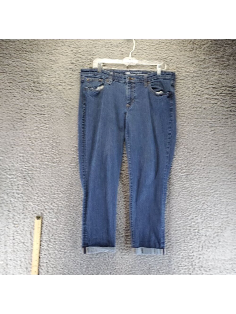 Gap Jeans Womens 14 Blue Boyfriend Fit Medium Wash Denim Stretch Relaxed Casual